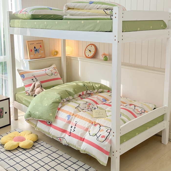 91家纺网 家纺一手货源 找家纺 吉象家纺 2025新款全棉印花款三件套 糯米团