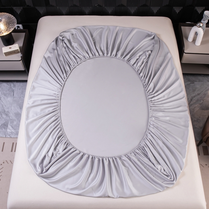 91家纺网 家纺一手货源 找家纺 好阁家纺 2024新款进口LF级60S莱赛尔莱赛尔床笠两件套三件套 灰紫