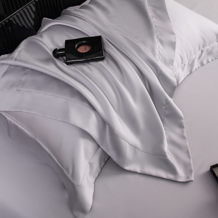 91家纺网 家纺一手货源 找家纺 好阁家纺 2024新款进口LF级60S莱赛尔莱赛尔床笠两件套三件套 灰紫