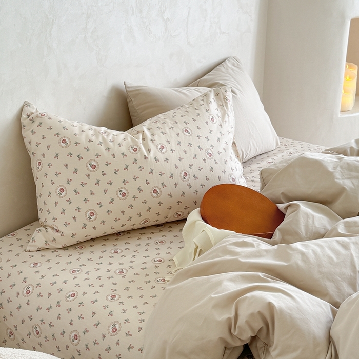 91家纺网 家纺一手货源 找家纺 柚子YOUTH 2024新款全棉水洗棉碎花温柔系四件套 复古花