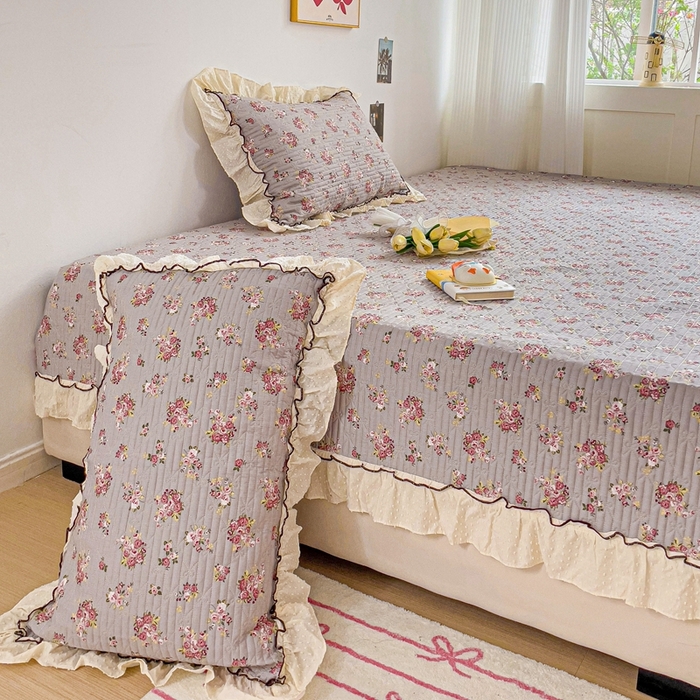 91家纺网 家纺一手货源 找家纺 暖居 2024纯棉榻榻米四件套单件农村大炕盖支持定制绗缝防滑单件纯棉床单四季通用 璀璨