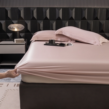 好阁家纺 2024新款进口LF级60S莱赛尔莱赛尔床笠两件套三件套 焦糖粉