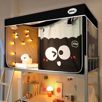 91家纺网 家纺一手货源 找家纺 （总）2025新款A类大版卡通超强遮光防蚊学生坐床蚊帐