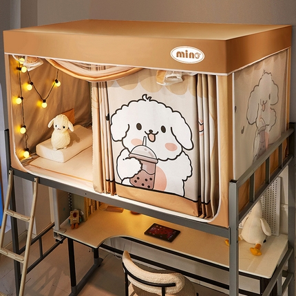 91家纺网 家纺一手货源 找家纺 （总）2025新款A类大版卡通超强遮光防蚊学生坐床蚊帐