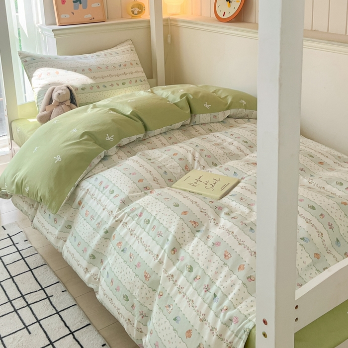 91家纺网 家纺一手货源 找家纺 吉象家纺 2025新款全棉印花款三件套 潘多拉