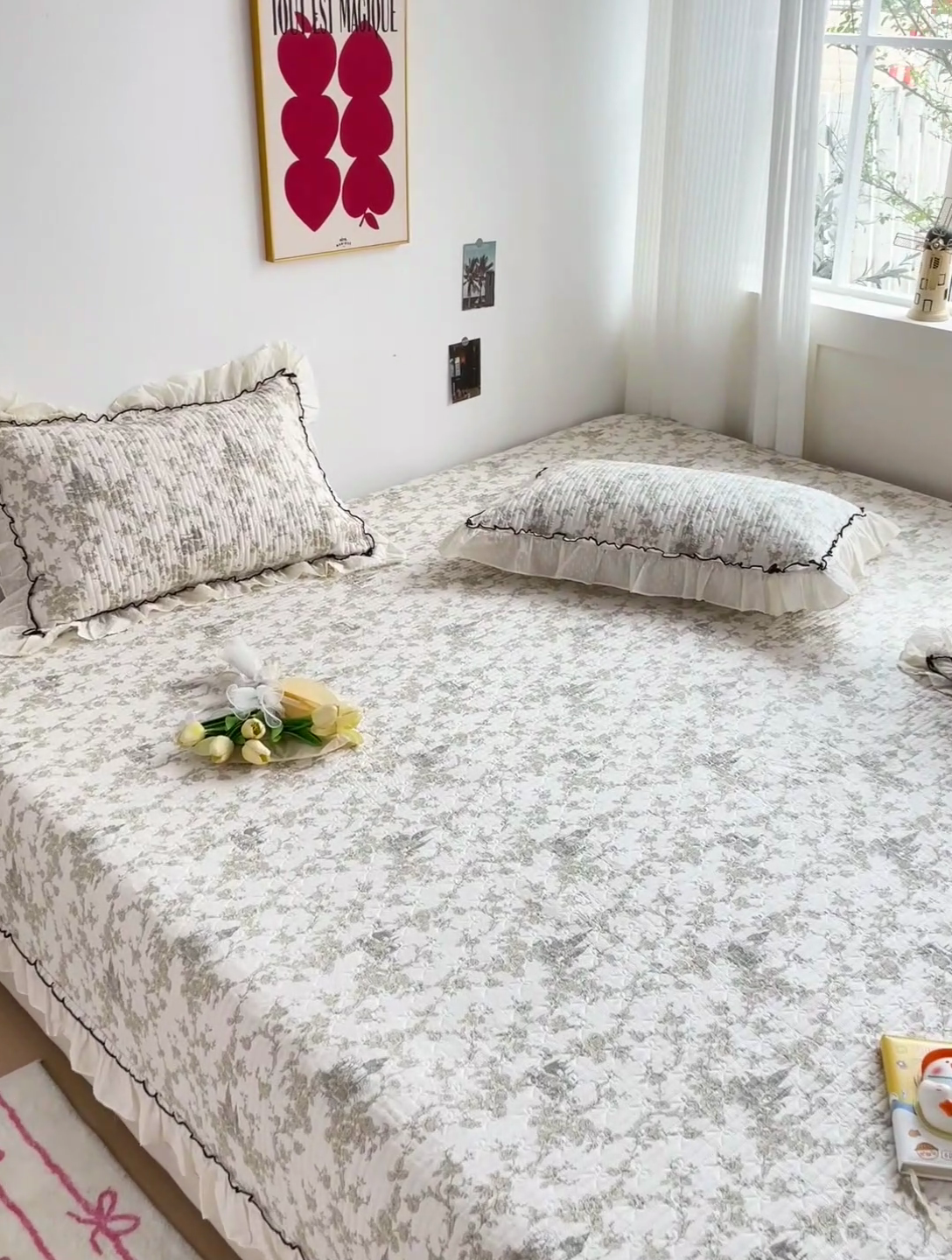 91家纺网 家纺一手货源 找家纺 暖居 2024纯棉榻榻米四件套单件农村大炕盖支持定制绗缝防滑单件纯棉床单四季通用 城堡