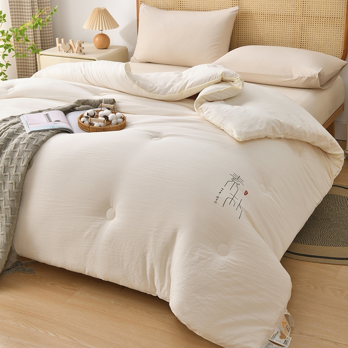 91家纺网 家纺一手货源 找家纺 （总）锦鹭被业 2025款素朴冬被春秋空调夏被原棉大豆被