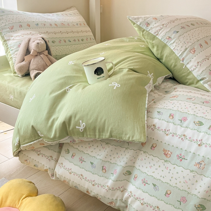 91家纺网 家纺一手货源 找家纺 吉象家纺 2025新款全棉印花款三件套 潘多拉