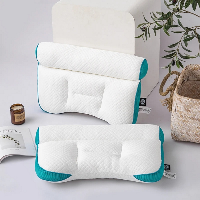 91家纺网 家纺一手货源 找家纺 佳尚枕芯 2025新款枕芯二代反牵引护颈枕针织护颈枕头枕芯 绿色40x58cm/只