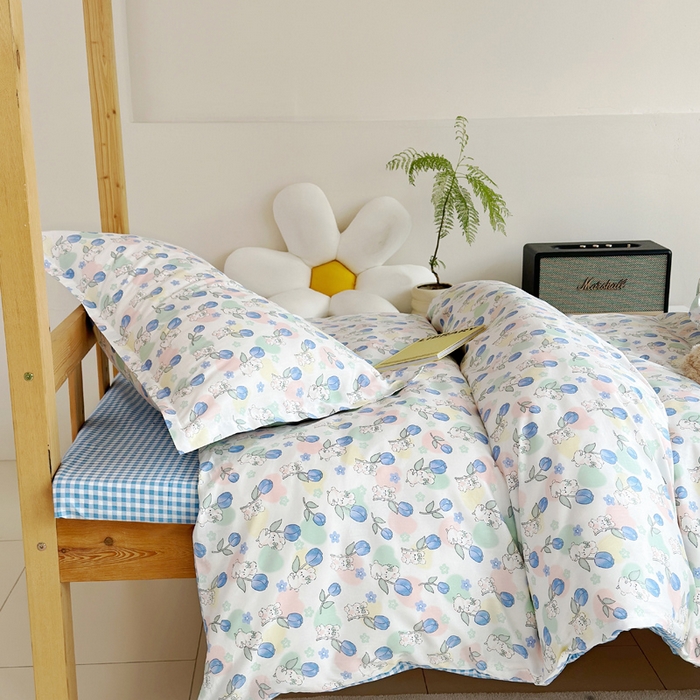 91家纺网 家纺一手货源 找家纺 怡家居 2024新款开学季学生宿舍六件套大礼包  甜蜜生活