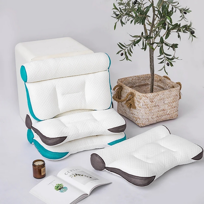 91家纺网 家纺一手货源 找家纺 佳尚枕芯 2025新款枕芯二代反牵引护颈枕针织护颈枕头枕芯 黑色40x58cm/只