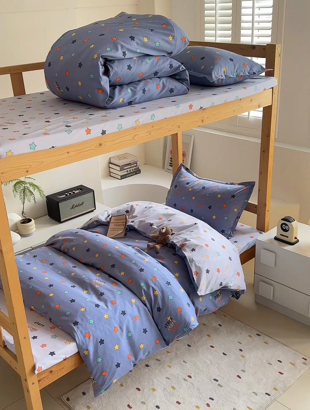 91家纺网 家纺一手货源 找家纺 怡家居 2024新款开学季学生宿舍六件套大礼包  小星星