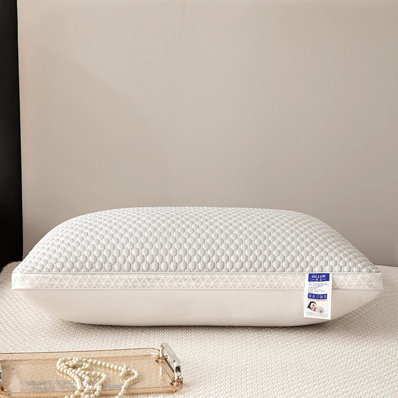 91家纺网 家纺一手货源 找家纺 佳尚枕芯 2025新款夏季天凉感豆豆冰丝枕透气网边立体枕头枕芯 灰色