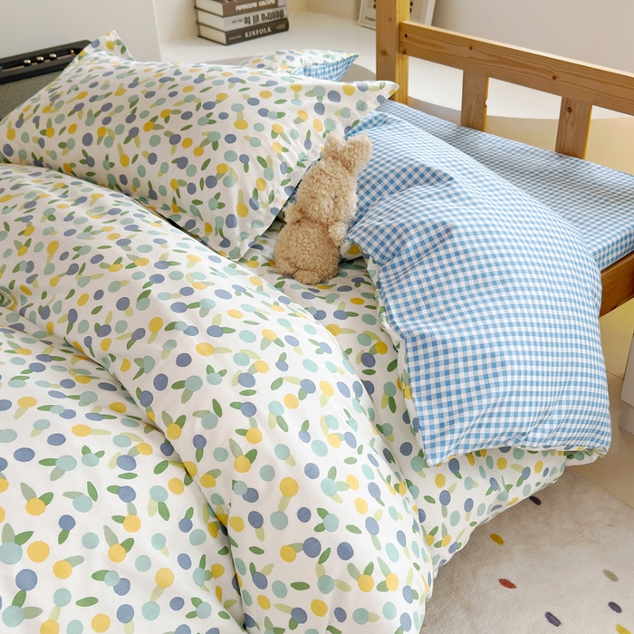 91家纺网 家纺一手货源 找家纺 怡家居 2024新款开学季学生宿舍六件套大礼包  欢乐果