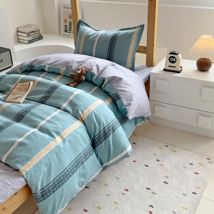 91家纺网 家纺一手货源 找家纺 怡家居 2024新款开学季学生宿舍六件套大礼包  里斯