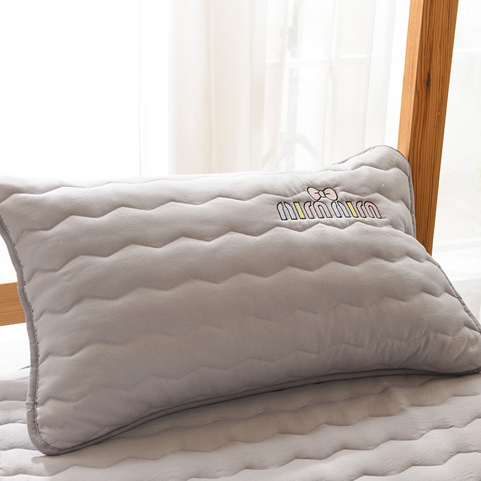 91家纺网 家纺一手货源 找家纺 恋绒家纺 2025新款刺绣款床垫学生床垫床褥宿舍上下铺床护垫 mini-奥丁灰