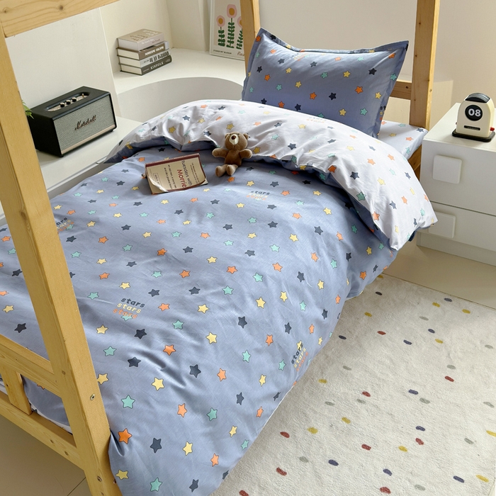 91家纺网 家纺一手货源 找家纺 怡家居 2024新款开学季学生宿舍六件套大礼包  小星星