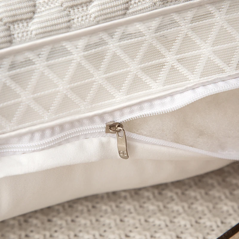 91家纺网 家纺一手货源 找家纺 佳尚枕芯 2025新款夏季天凉感豆豆冰丝枕透气网边立体枕头枕芯 灰色