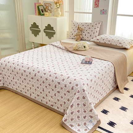 91家纺网 家纺一手货源 找家纺 （总）芷凡家纺 2024新款A类水洗云朵棉绗缝夹棉单床盖