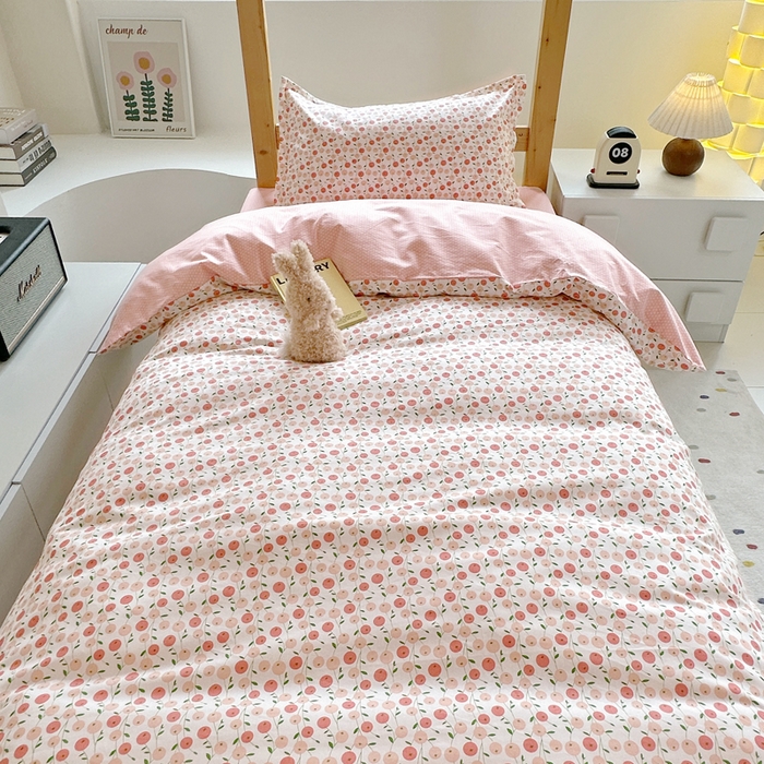 91家纺网 家纺一手货源 找家纺 怡家居 2024新款开学季学生宿舍六件套大礼包  花颜