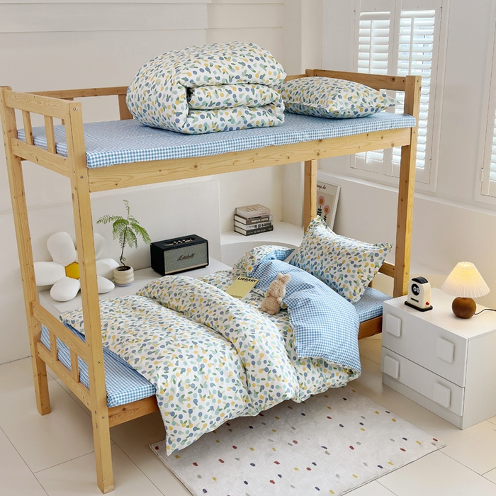 91家纺网 家纺一手货源 找家纺 怡家居 2024新款开学季学生宿舍六件套大礼包  欢乐果