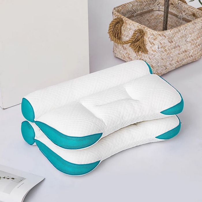 91家纺网 家纺一手货源 找家纺 佳尚枕芯 2025新款枕芯二代反牵引护颈枕针织护颈枕头枕芯 绿色40x58cm/只