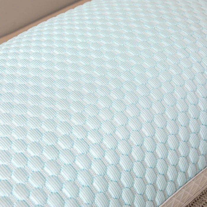 91家纺网 家纺一手货源 找家纺 佳尚枕芯 2025新款夏季天凉感豆豆冰丝枕透气网边立体枕头枕芯 兰色