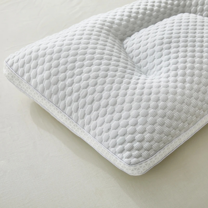 91家纺网 家纺一手货源 找家纺 佳尚枕芯 2025新款夏季天冰丝凉感冰豆豆护颈按摩枕头枕芯 凉感护颈枕灰色48x74cm/只