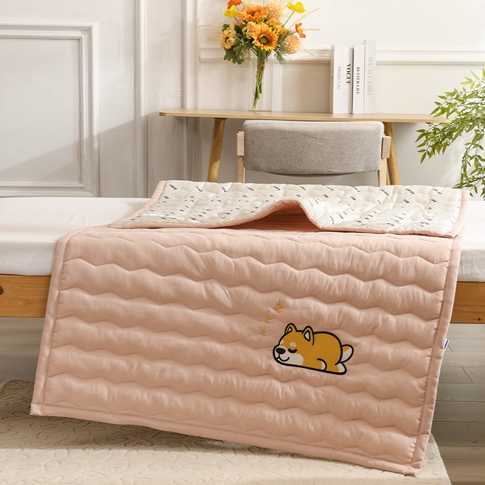 91家纺网 家纺一手货源 找家纺 恋绒家纺 2025新款刺绣款床垫学生床垫床褥宿舍上下铺床护垫 柯基KJ-湘妃玉