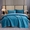 91家纺网 家纺一手货源 找家纺 晶缦家纺 2024新款华夫格牛奶绒床盖三件套 华夫格-宝蓝