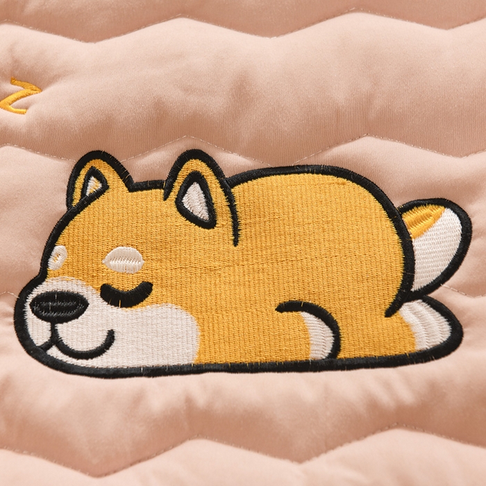 91家纺网 家纺一手货源 找家纺 恋绒家纺 2025新款刺绣款床垫学生床垫床褥宿舍上下铺床护垫 柯基KJ-湘妃玉