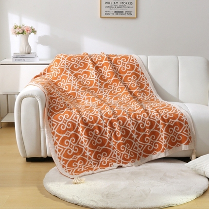 91家纺网 家纺一手货源 找家纺 （总）坦客毯业 2025新款鹿毛绒针织毯毛毯盖毯-牵牛花（外贸跨境电商）