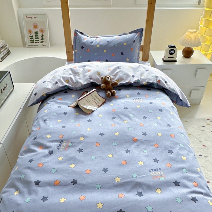 91家纺网 家纺一手货源 找家纺 怡家居 2024新款开学季学生宿舍六件套大礼包  小星星