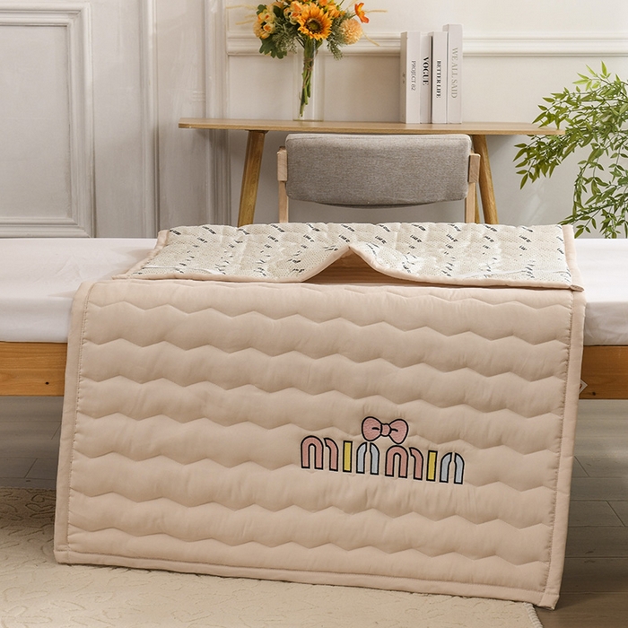 91家纺网 家纺一手货源 找家纺 恋绒家纺 2025新款刺绣款床垫学生床垫床褥宿舍上下铺床护垫 mini-奶油杏