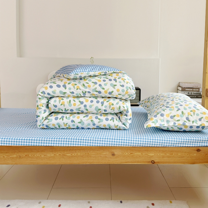 91家纺网 家纺一手货源 找家纺 怡家居 2024新款开学季学生宿舍六件套大礼包  欢乐果