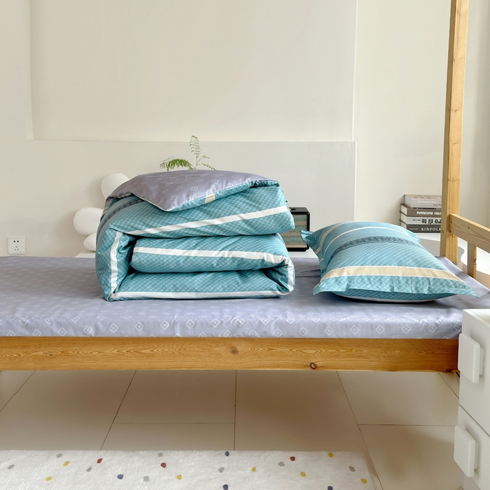 91家纺网 家纺一手货源 找家纺 怡家居 2024新款开学季学生宿舍六件套大礼包  里斯