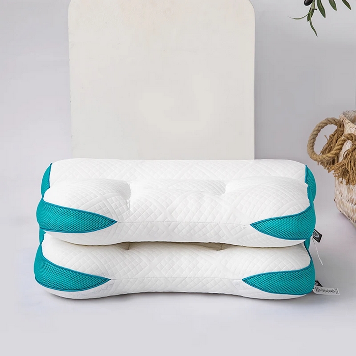 91家纺网 家纺一手货源 找家纺 佳尚枕芯 2025新款枕芯二代反牵引护颈枕针织护颈枕头枕芯 绿色40x58cm/只