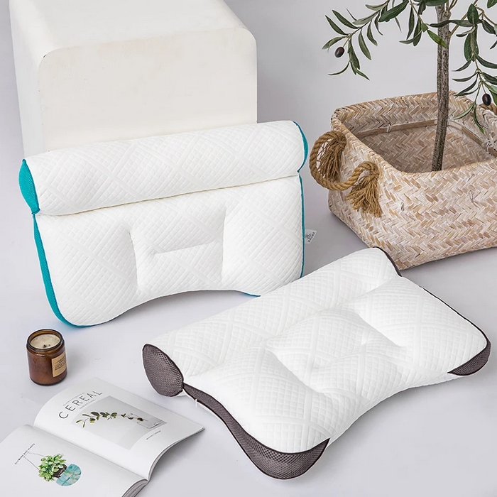 91家纺网 家纺一手货源 找家纺 佳尚枕芯 2025新款枕芯二代反牵引护颈枕针织护颈枕头枕芯 黑色40x58cm/只