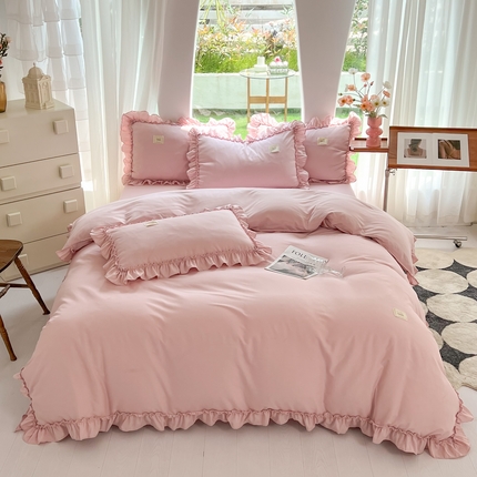 91家纺网 家纺一手货源 找家纺 （总）花香四季家纺 2025新款水洗棉四件套-可可小姐系列