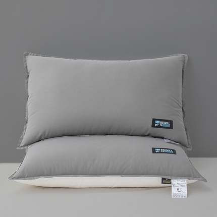 91家纺网 家纺一手货源 找家纺 （总）贵夫人 2024新款双面水洗棉护颈枕枕头枕芯-学生成人款