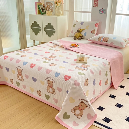 91家纺网 家纺一手货源 找家纺 （总）芷凡家纺 2024新款A类水洗云朵棉绗缝夹棉单床盖