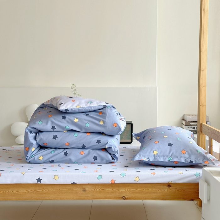 91家纺网 家纺一手货源 找家纺 怡家居 2024新款开学季学生宿舍六件套大礼包  小星星