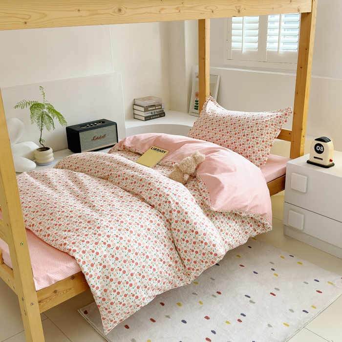 91家纺网 家纺一手货源 找家纺 怡家居 2024新款开学季学生宿舍六件套大礼包  花颜