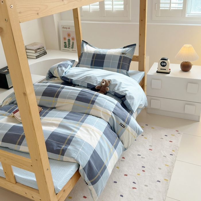 91家纺网 家纺一手货源 找家纺 怡家居 2024新款开学季学生宿舍六件套大礼包  青春格