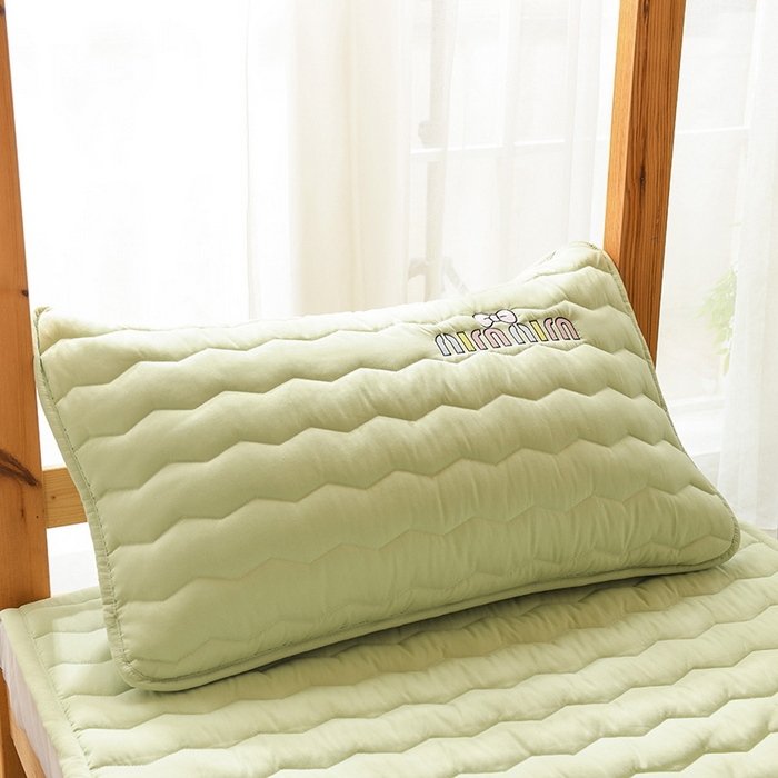 91家纺网 家纺一手货源 找家纺 恋绒家纺 2025新款刺绣款床垫学生床垫床褥宿舍上下铺床护垫 mini-薄荷绿