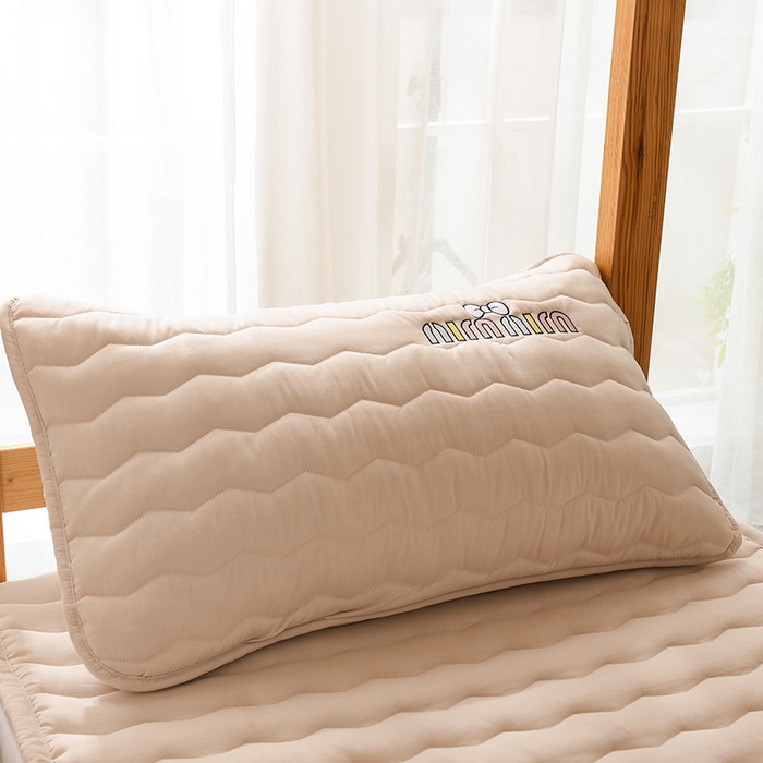 91家纺网 家纺一手货源 找家纺 恋绒家纺 2025新款刺绣款床垫学生床垫床褥宿舍上下铺床护垫 mini-奶油杏