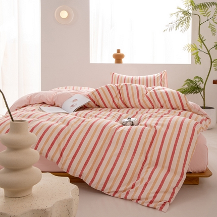 91家纺网 家纺一手货源 找家纺 （总）漫仙阁家纺 2024新款宽条纹系列四件套