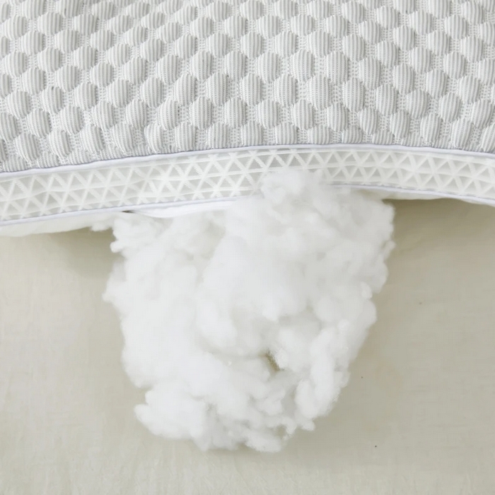 91家纺网 家纺一手货源 找家纺 佳尚枕芯 2025新款夏季天冰丝凉感冰豆豆护颈按摩枕头枕芯 凉感护颈枕灰色48x74cm/只