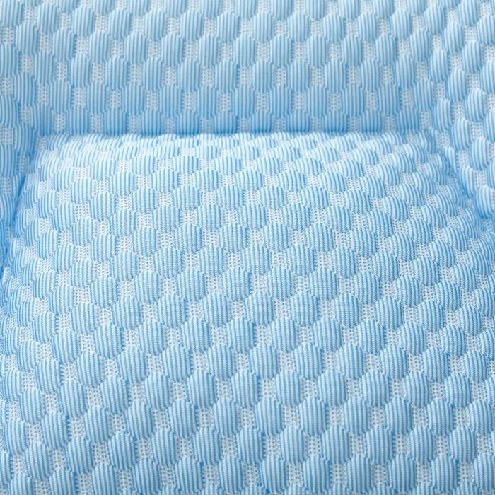 91家纺网 家纺一手货源 找家纺 佳尚枕芯 2025新款夏季天冰丝凉感冰豆豆护颈按摩枕头枕芯 凉感护颈枕蓝色48x74cm/只