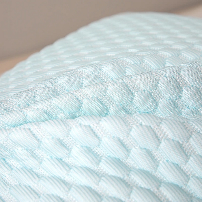 91家纺网 家纺一手货源 找家纺 佳尚枕芯 2025新款夏季天凉感豆豆冰丝枕透气网边立体枕头枕芯 兰色